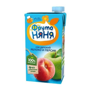 Сок ФрутоНяня 0,5л яблоко персик